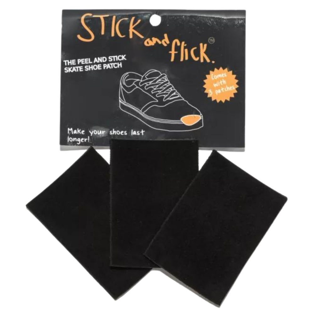 Shoe Goo alternative - Stick & Flick Patches - Black Suede - Skate shoe  repair