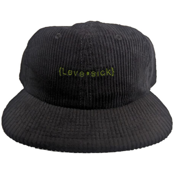 Lovesick Logo Corduroy Hat Black