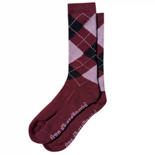  Argyle Frog Skateboards Socks Maroon