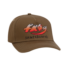  Dino Logo Frog Skateboards 5-Panel Hat Olive