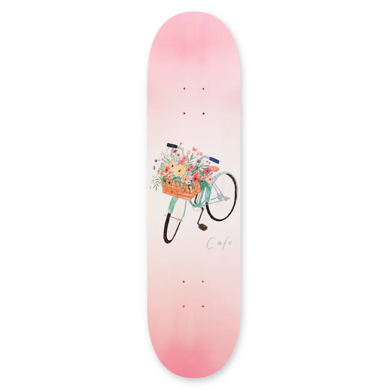 Flower Basket Skateboard Cafe Deck 8.25 Pink