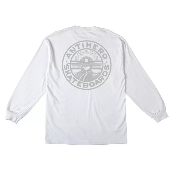 Stay Ready Anti-Hero Longsleeve Pocket Tee Double White