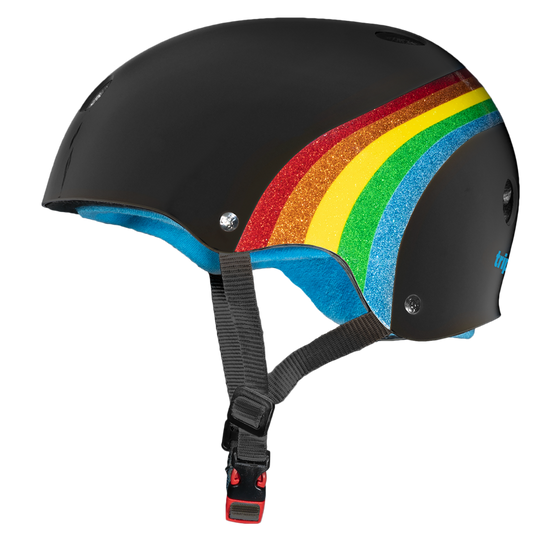 Rainbow Sparkle Certified Sweatsaver Triple 8 Helmet S/M